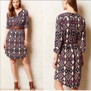 Anthropologie Mira Ikat Shirt Dress - Size 0